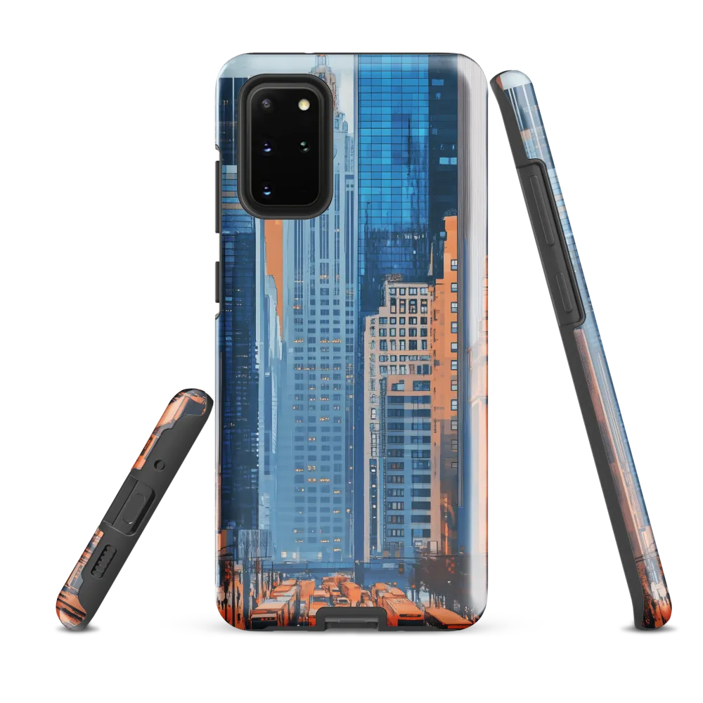 Urban Symphony in Blue and Orange