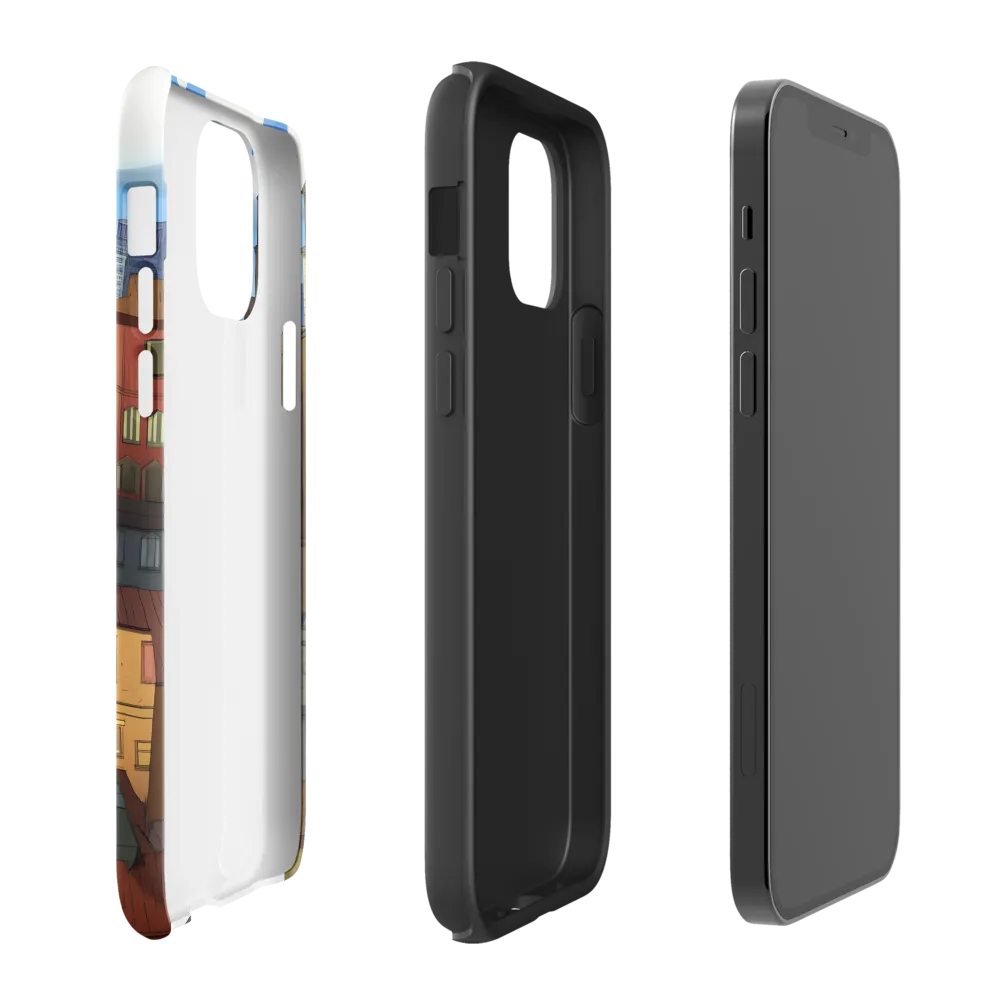 Urban Symphony: A Colorful Cityscape | Phone Case |  12 | Tough Case | Matte