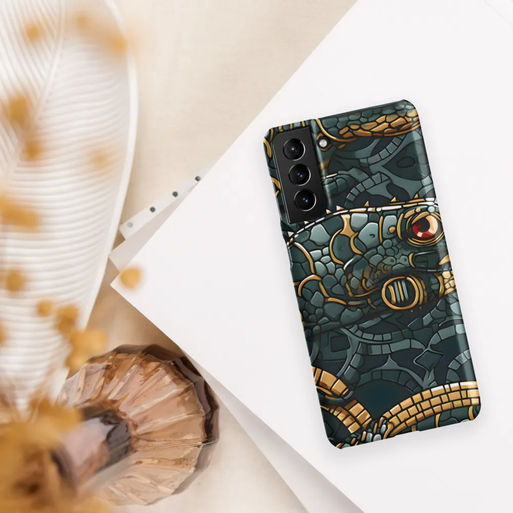 Reptilian Elegance: A Digital Art Nouveau Tapestry