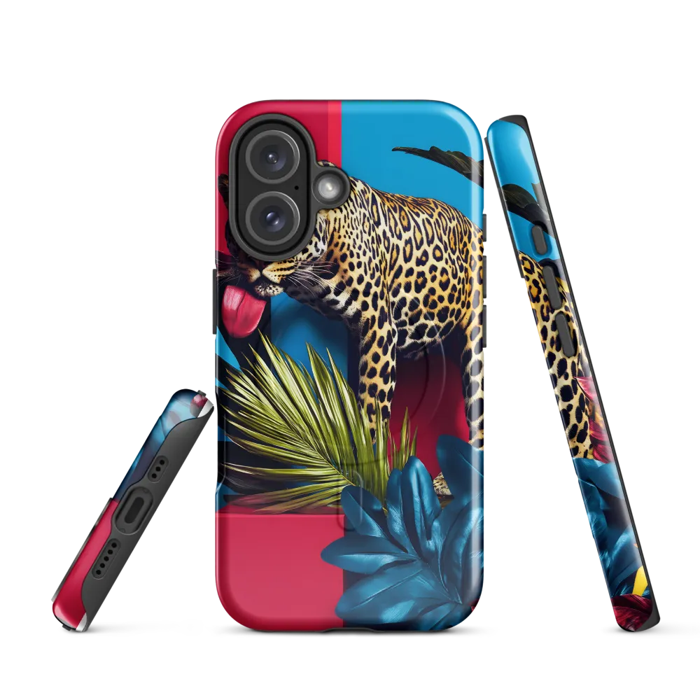 Playful Leopard in Vibrant Paradise