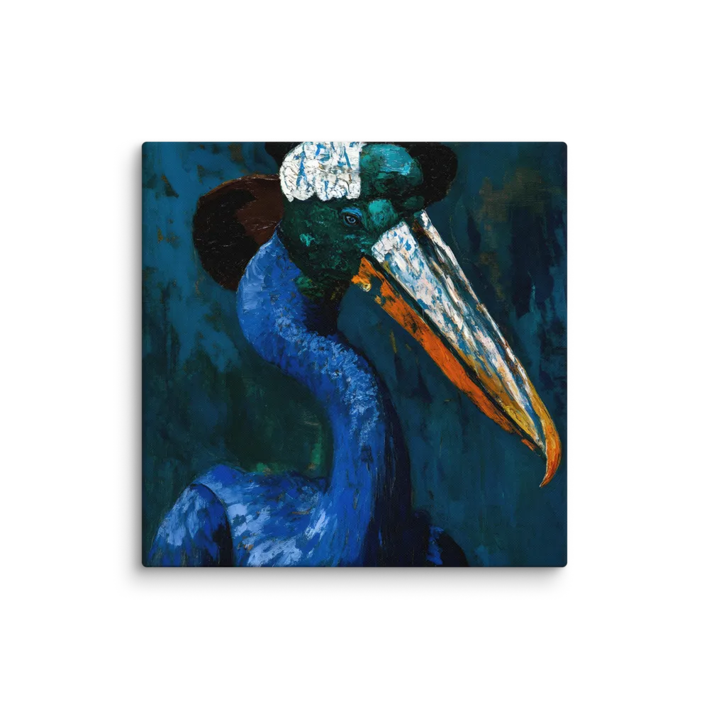Majestic Absurdity: The Hat-Wearing Bird | Canvas | 32″×32″