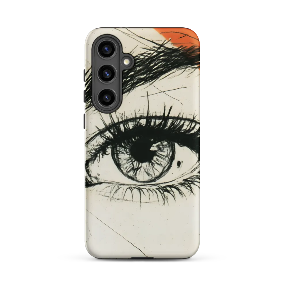 Study of an Eye with Orange Accent