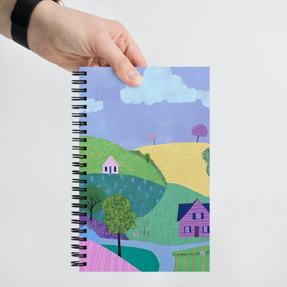 Whimsical Hills and Quaint Homes | Spiral Notebook