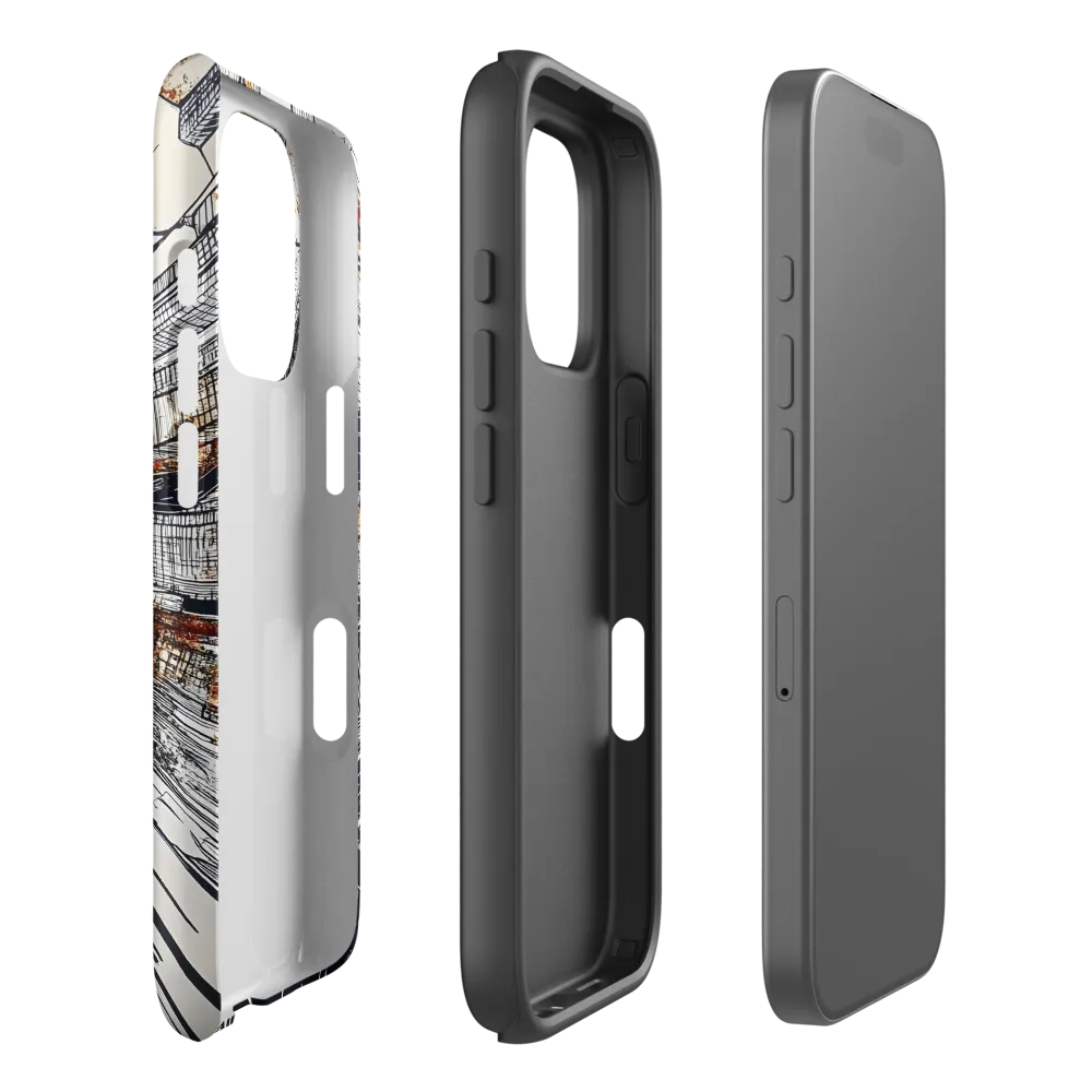 Urban Symphony: Aerial View of Life | Phone Case |  16 Pro | Tough Case | Matte