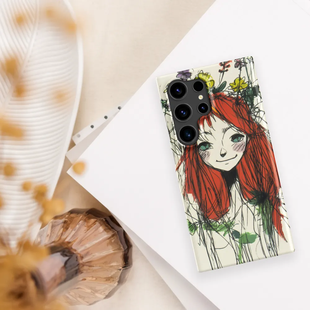 Whimsical Floral Portrait | Phone Case |  S24 Ultra | Snap Case | Matte
