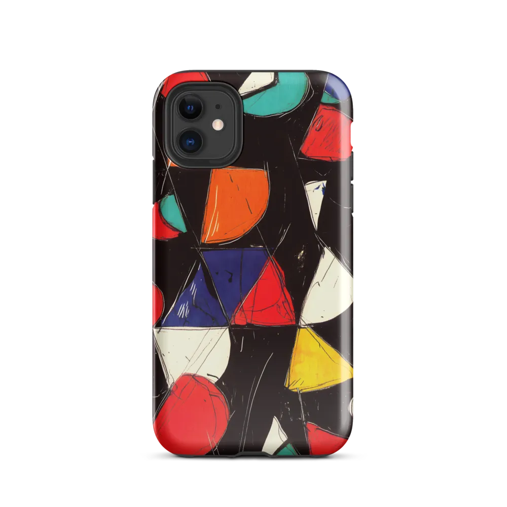Vibrant Geometric Symphony | Phone Case |  11 | Tough Case | Glossy