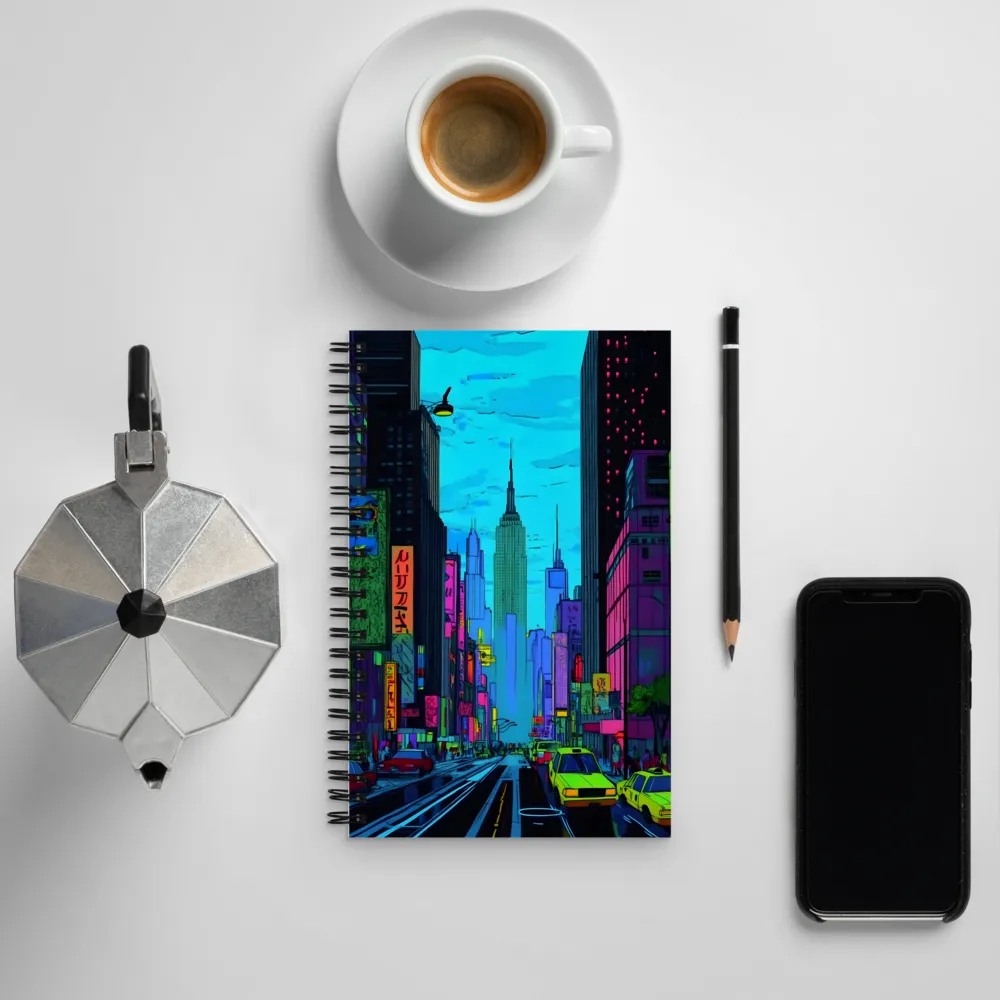 Neon Dreams of the City | Spiral Notebook