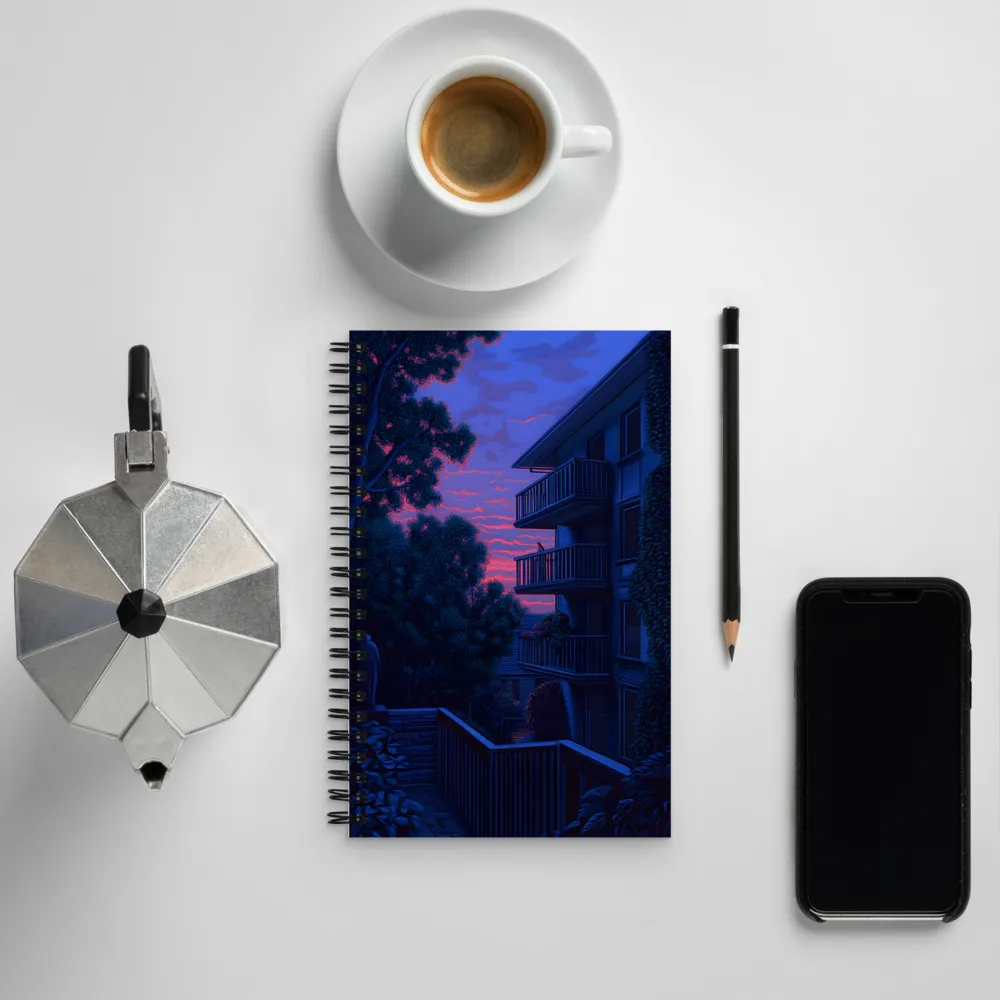 Urban Serenity at Dusk | Spiral Notebook