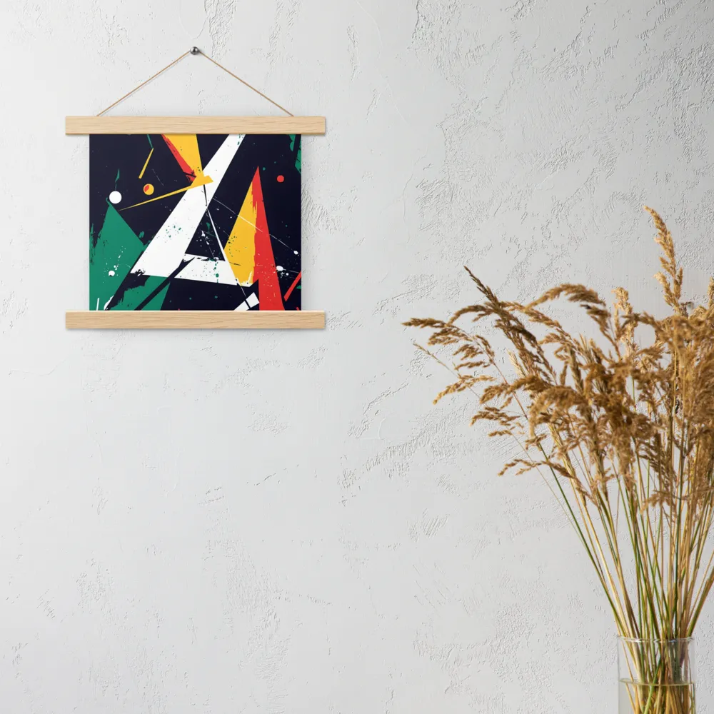 Dynamic Geometries | Poster With Oak Wood Hanger | 10″×10″