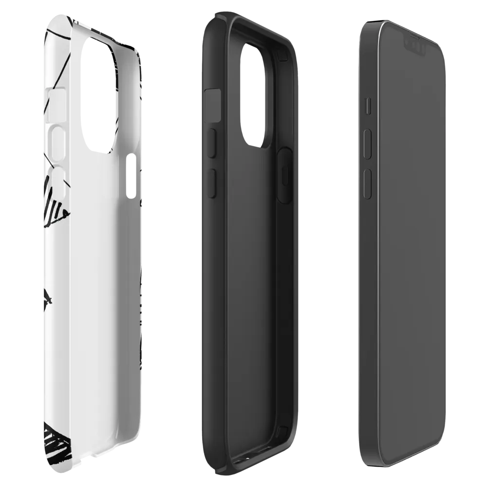 Dynamic Geometry in Ink | Phone Case |  13 Pro Max | Tough Case | Glossy