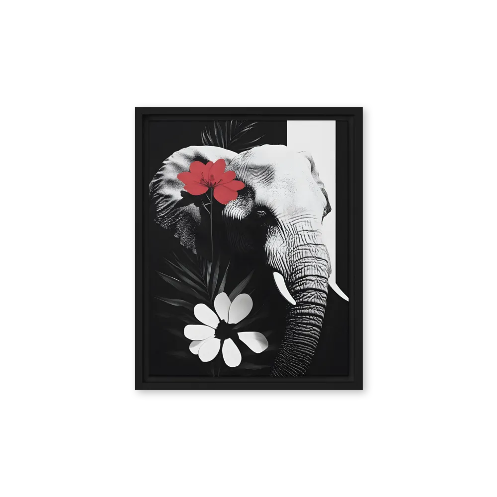 Elephant Harmony | Canvas with Black Frame | 11″×14″