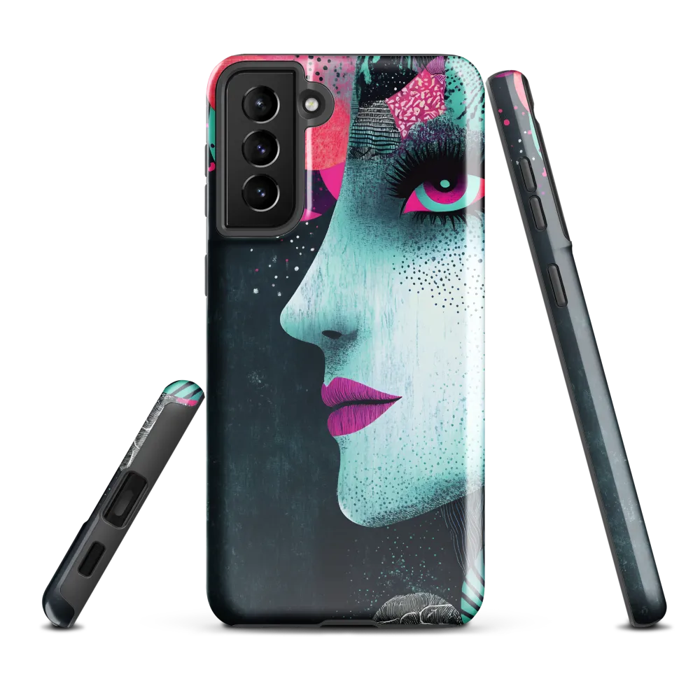 Mystical Beauty in Blue and Pink | Phone Case |  S21 Plus | Tough Case | Glossy