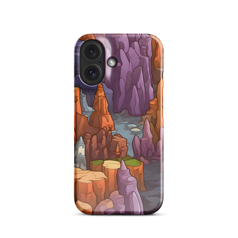 Vibrant Rockscape: A Digital Odyssey | Phone Case |  16 | Snap Case | Glossy