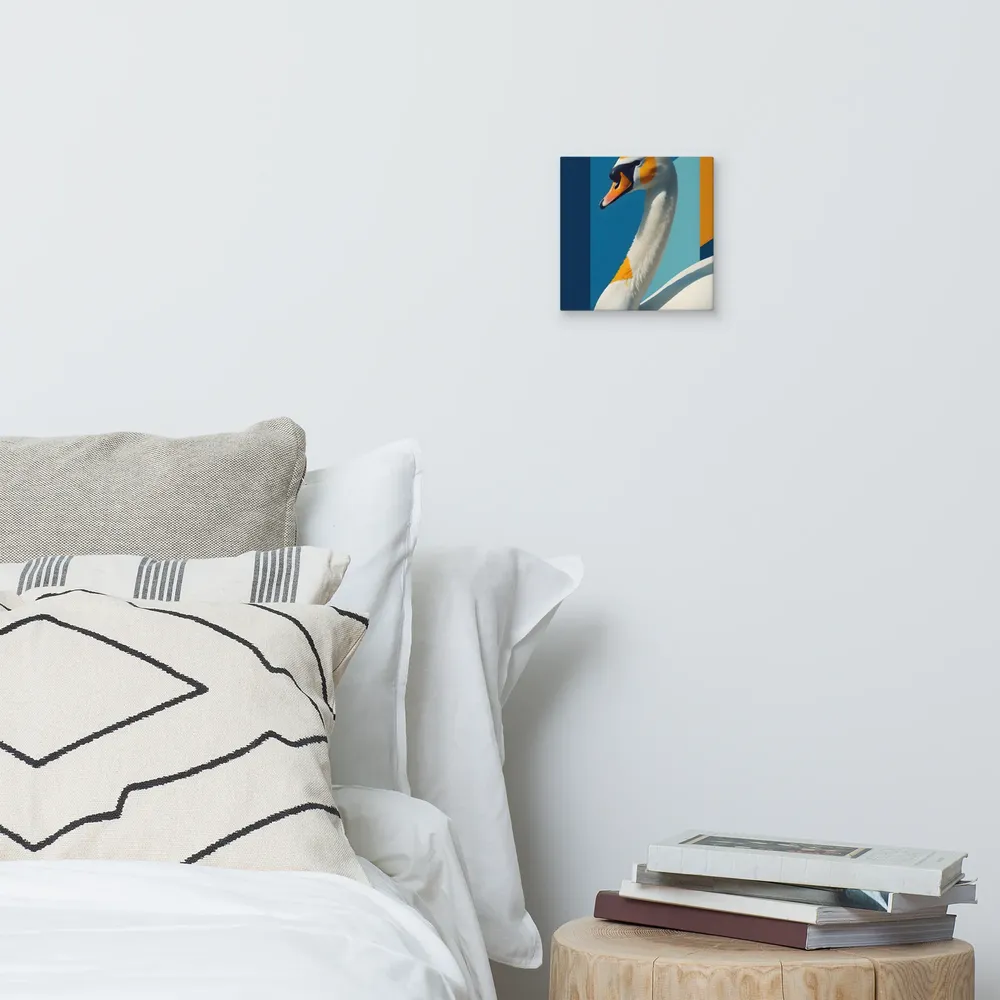 Geometric Swan 
 Canvas | 8″x 8″