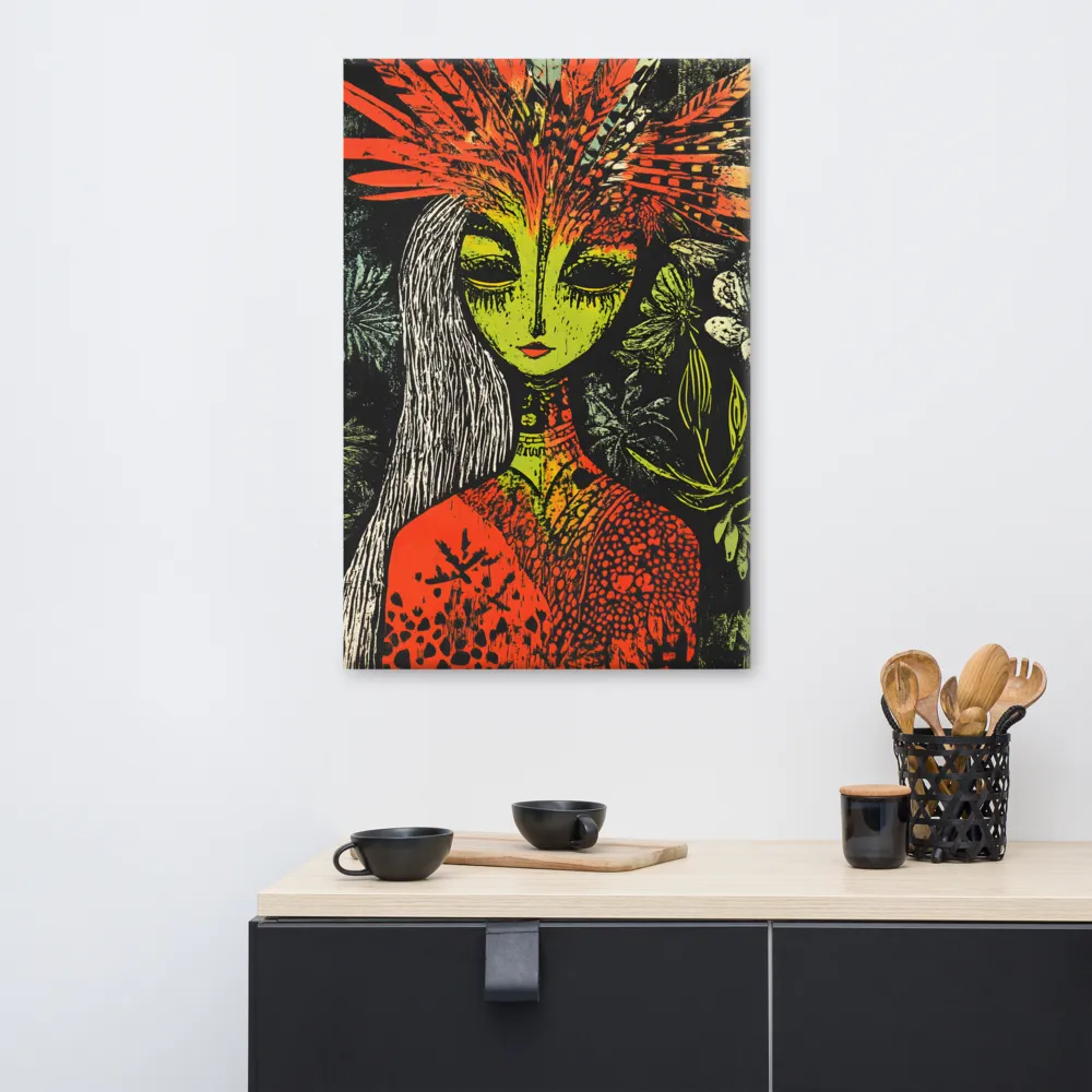 Mystical Flora: A Surreal Portrait