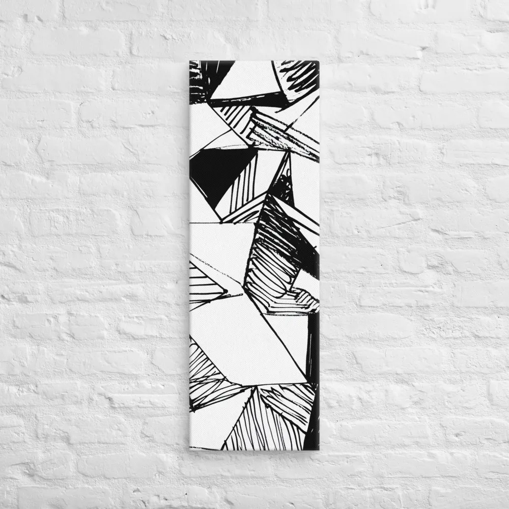 Dynamic Geometry in Ink | Canvas | 12″×36″