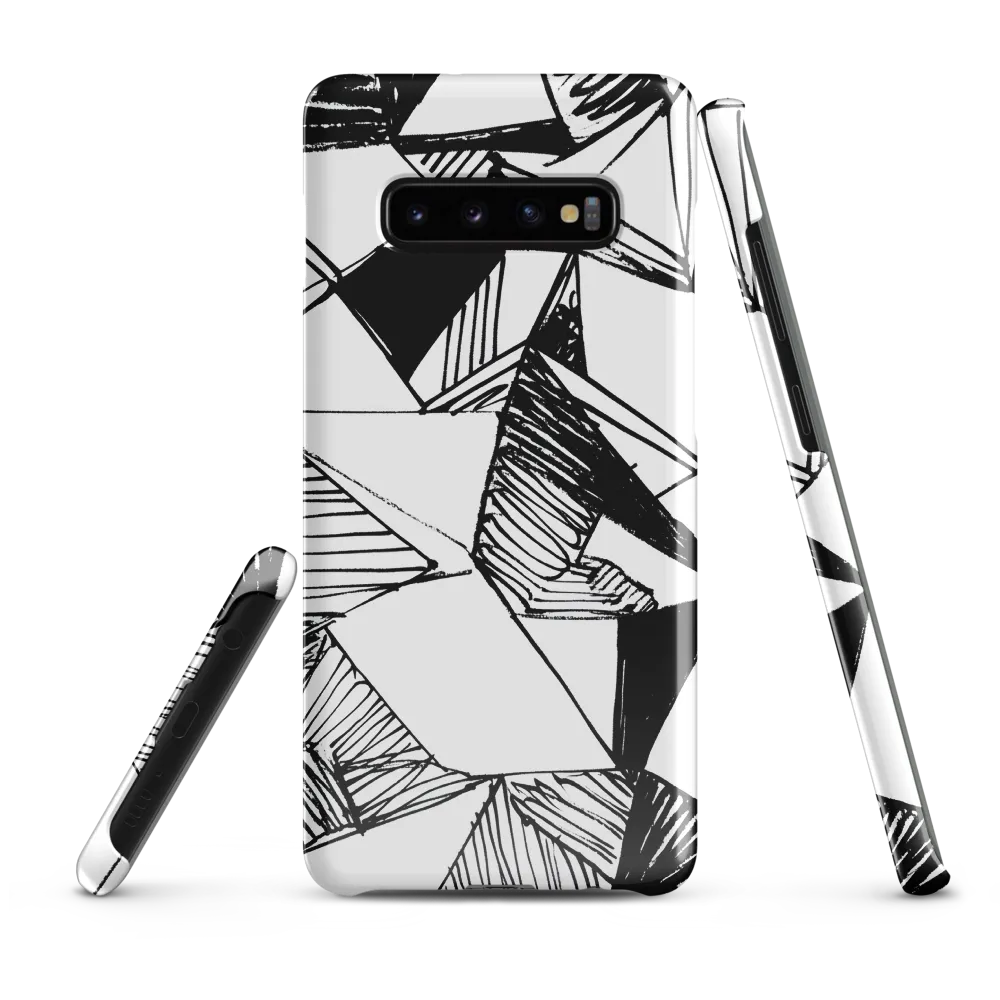 Dynamic Geometry in Ink | Phone Case |  S10 Plus | Snap Case | Glossy