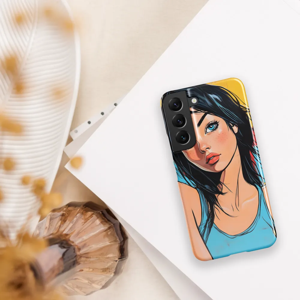 Vibrant Portrait of Modern Youth | Phone Case |  S22 | Snap Case | Glossy