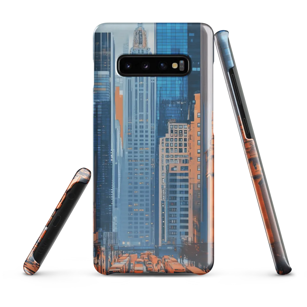 Urban Symphony in Blue and Orange | Phone Case |  S10 Plus | Snap Case | Glossy