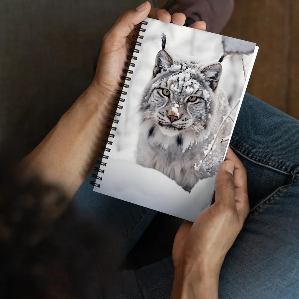 Whispers of Winter: The Lynx in Snow | Spiral Notebook