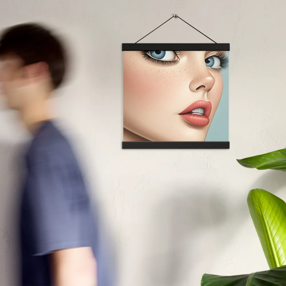 Intriguing Elegance | Poster With Black Wood Hanger | 12″×12″