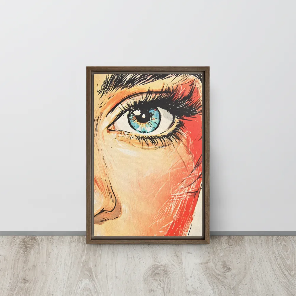 Gaze of Emotion | Canvas with Brown Frame | 12″×18″