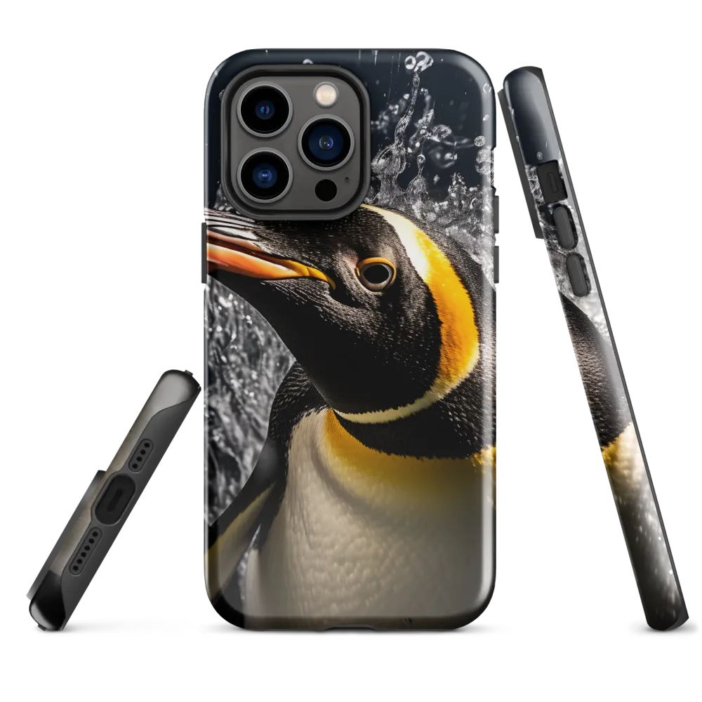 Emerging Majesty: The Penguin in Motion | Phone Case |  14 Pro Max | Tough Case | Glossy