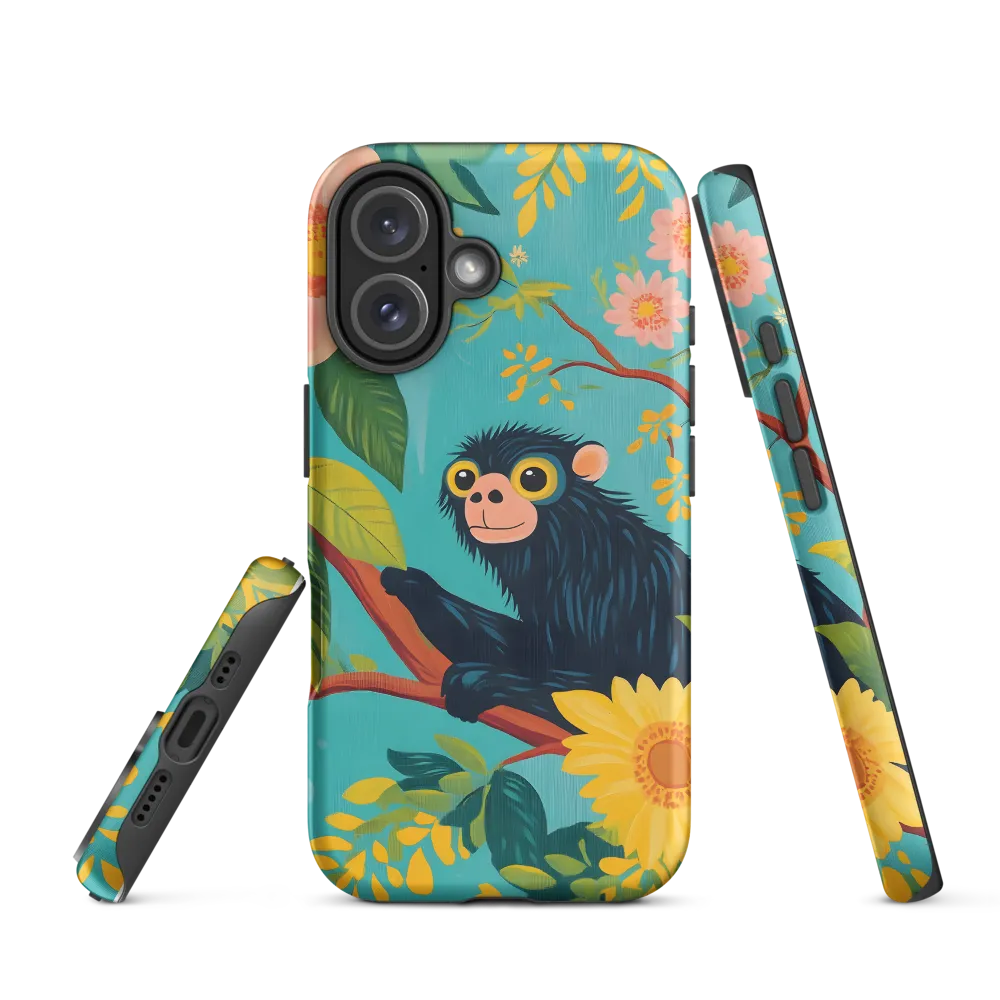 Joyful Encounter in a Floral Paradise | Phone Case