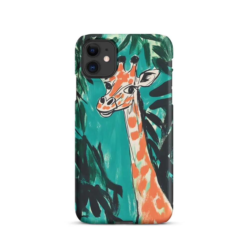 Curious Giraffe in Lush Greenery | Phone Case |  11 | Snap Case | Matte