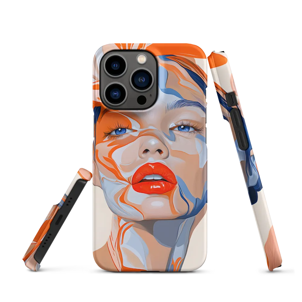 Chromatic Veils — Portrait in Orange and Blue