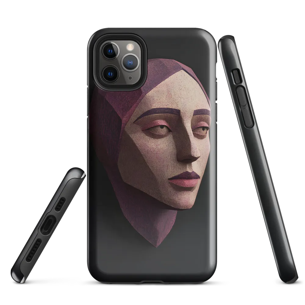 Geometric Elegance: A Contemporary Portrait | Phone Case |  11 Pro Max | Tough Case | Glossy