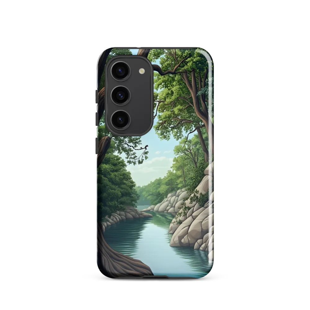 Tranquil Reflections: A Serene River Landscape