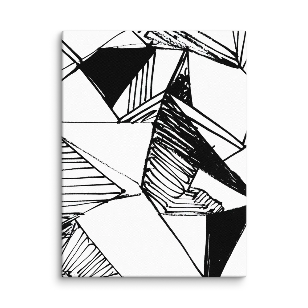 Dynamic Geometry in Ink | Canvas | 12″×16″