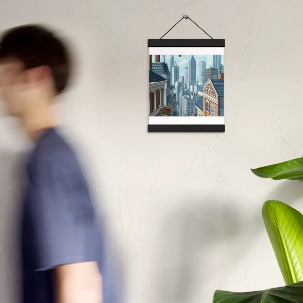 Urban Symphony | Poster With Black Wood Hanger | 8″×10″