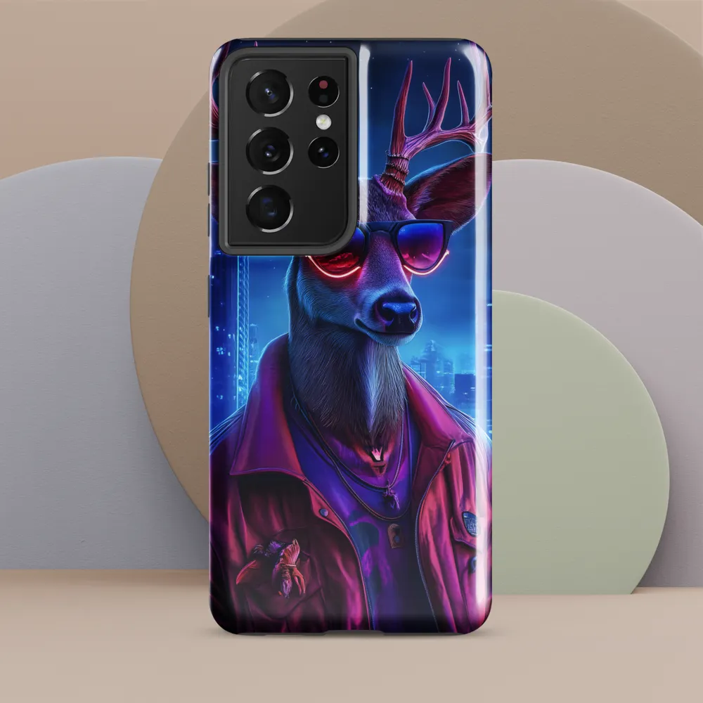 Urban Serenade: The Cool Deer | Phone Case |  S21 Ultra | Tough Case | Glossy