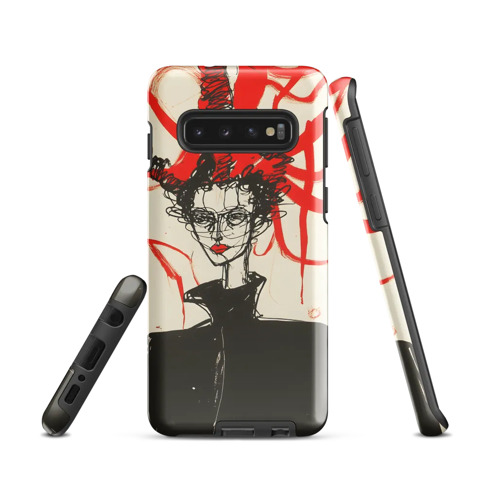 Dramatic Elegance in Red and Black