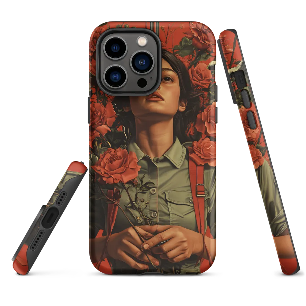 Harmony and Strength: A Portrait Among Roses