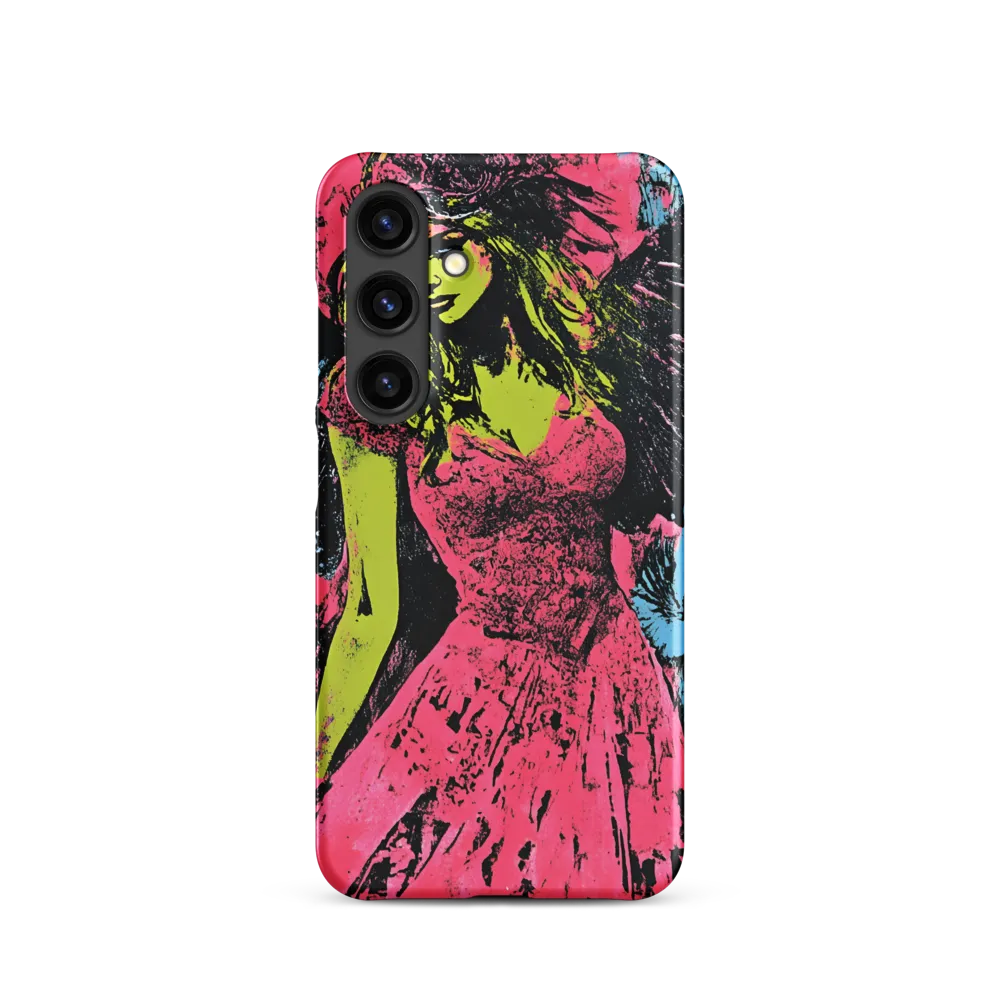 Mystical Angel in Neon Dreams | Phone Case |  S24 | Snap Case | Matte