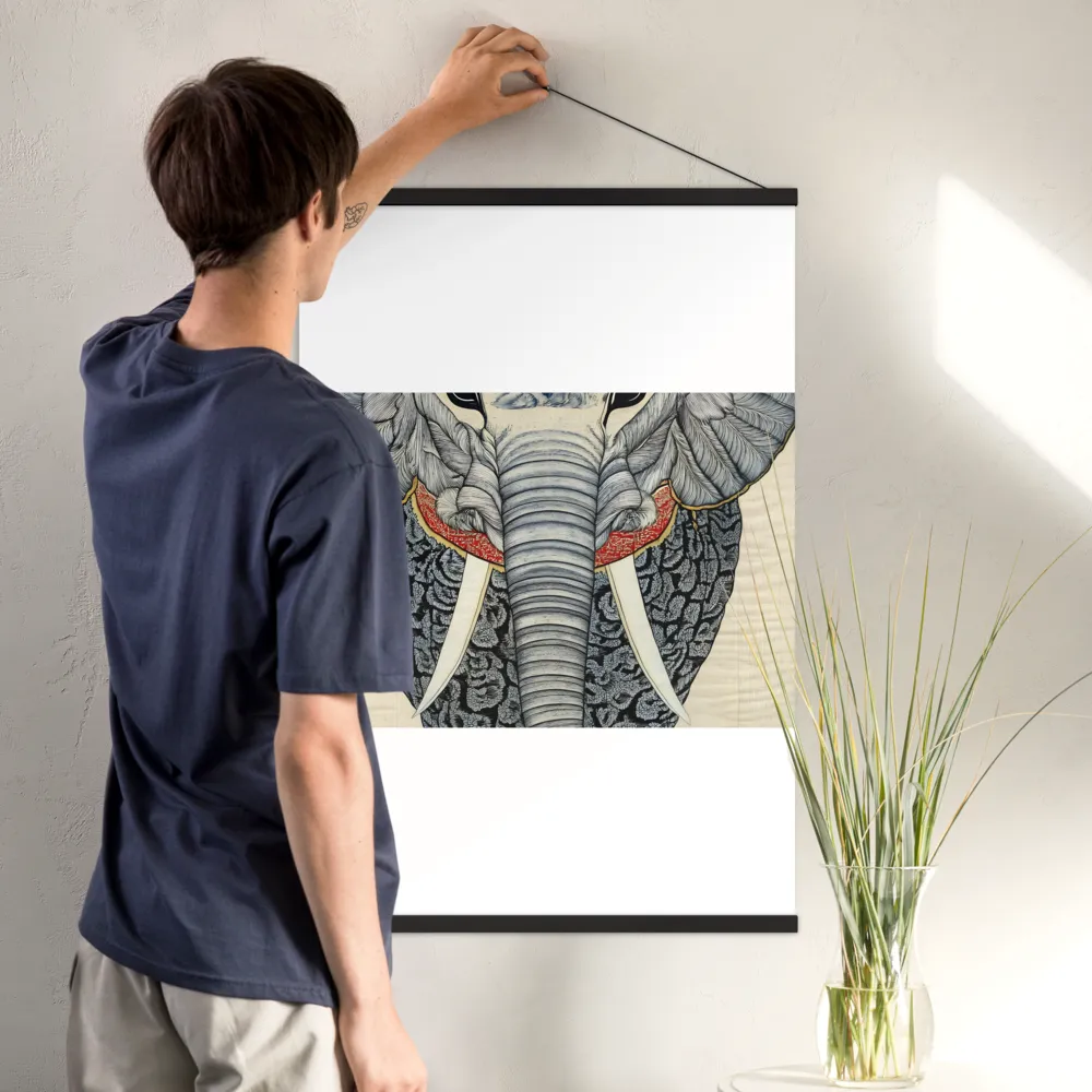 Majesty of the Elephant | Poster With Black Wood Hanger | 24″×36″