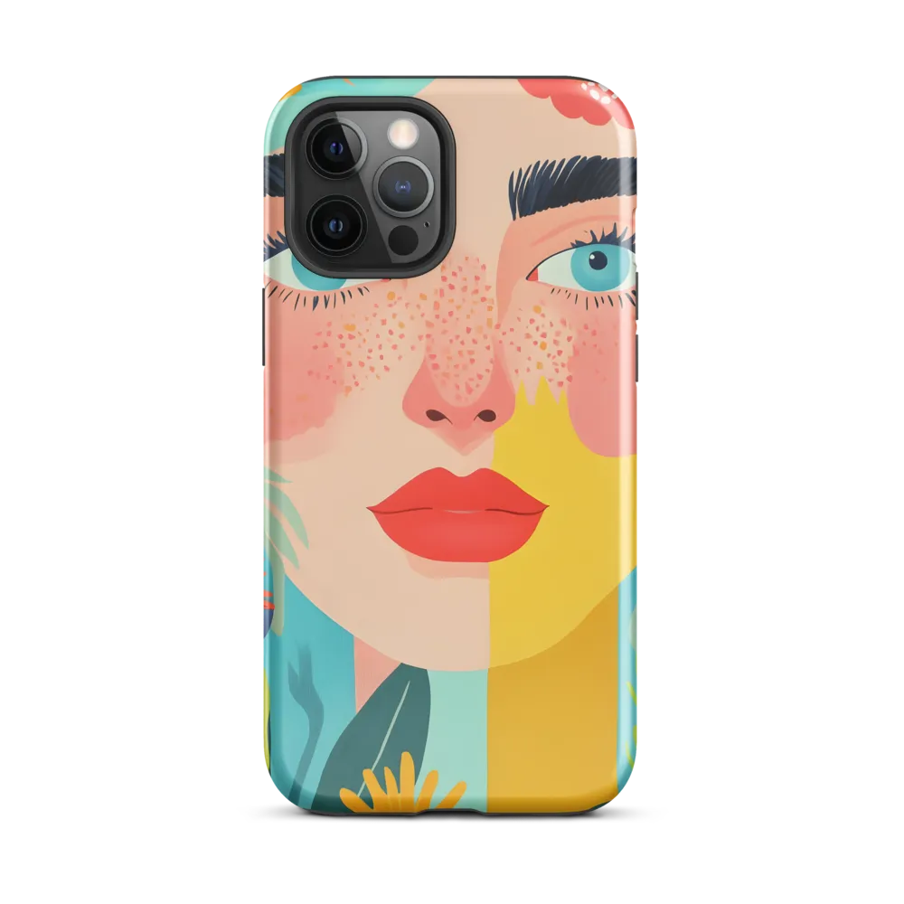 Floral Serenity: A Modern Portrait