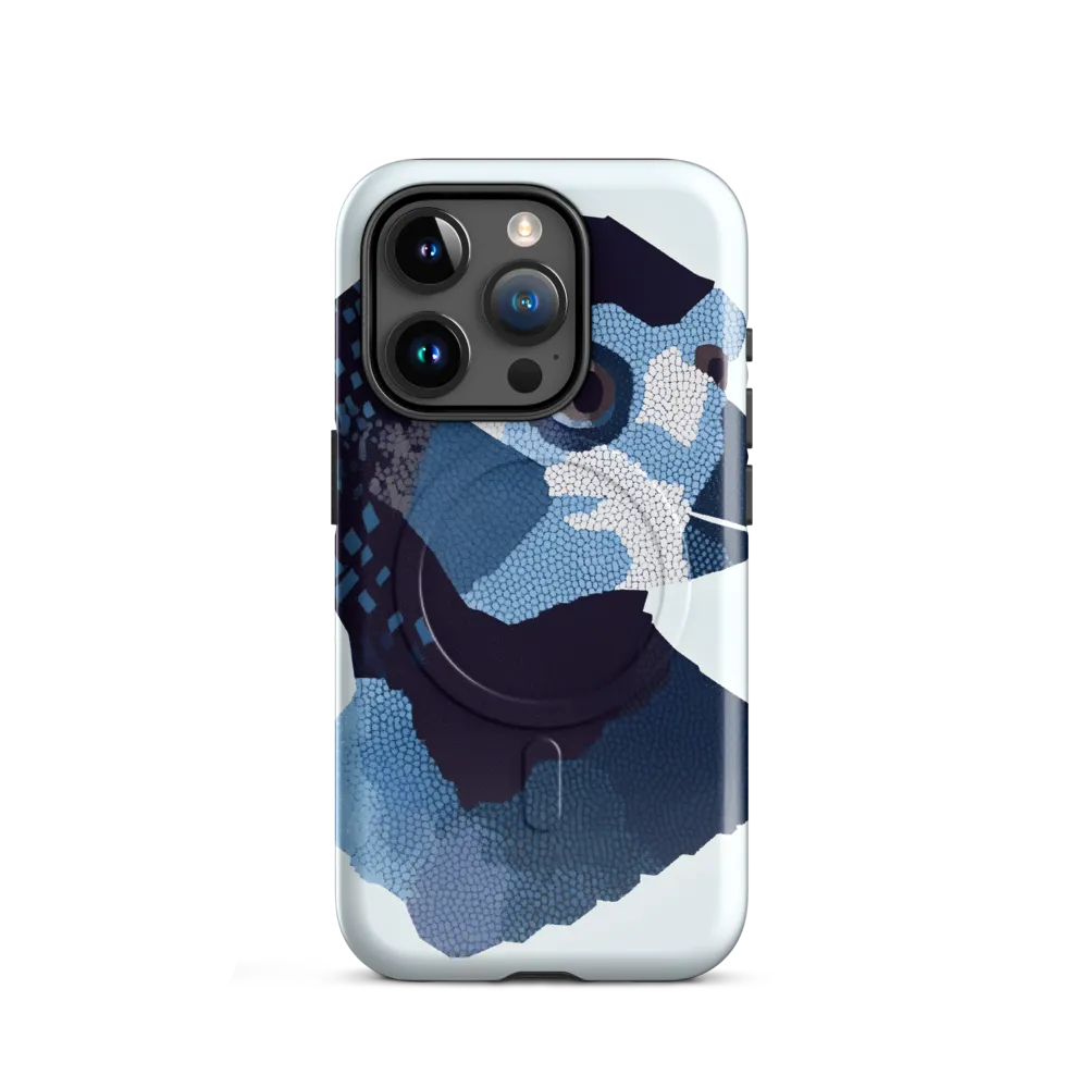Abstract Avian Portrait in Blue