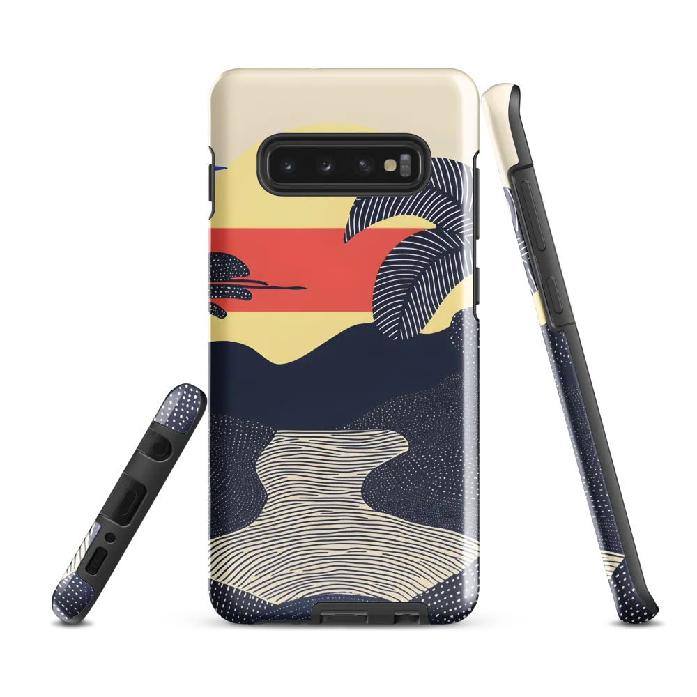 Tranquil Sunset in Modern Minimalism | Phone Case |  S10 Plus | Tough Case | Glossy