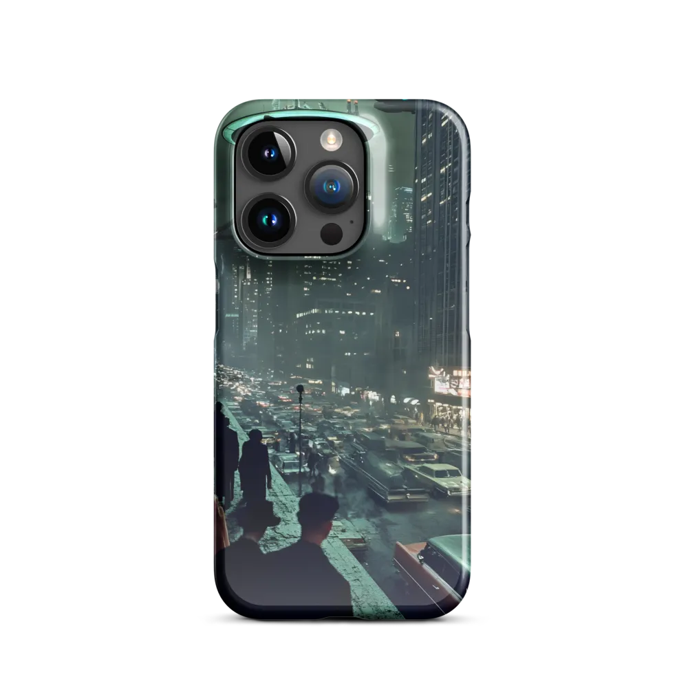 Mysterious Encounters in a Neon City | Phone Case |  15 Pro | Snap Case | Glossy