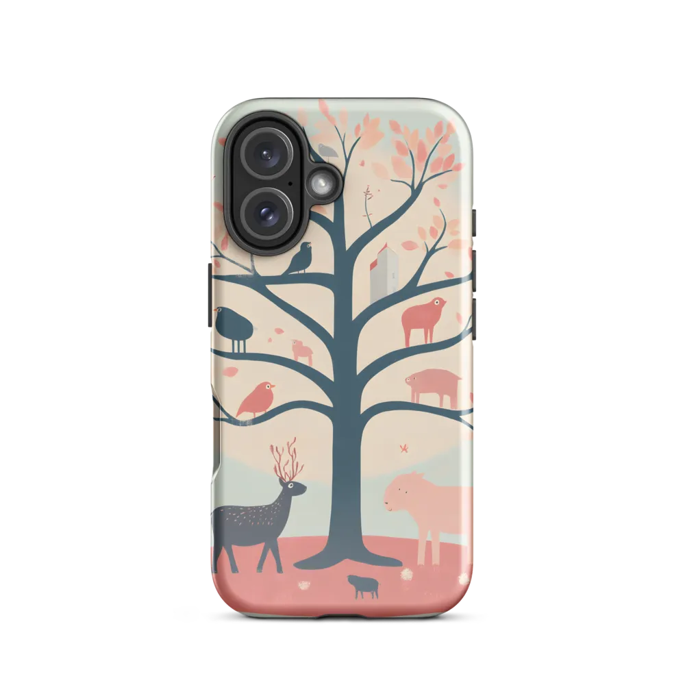 Whimsical Tree with Playful Creatures