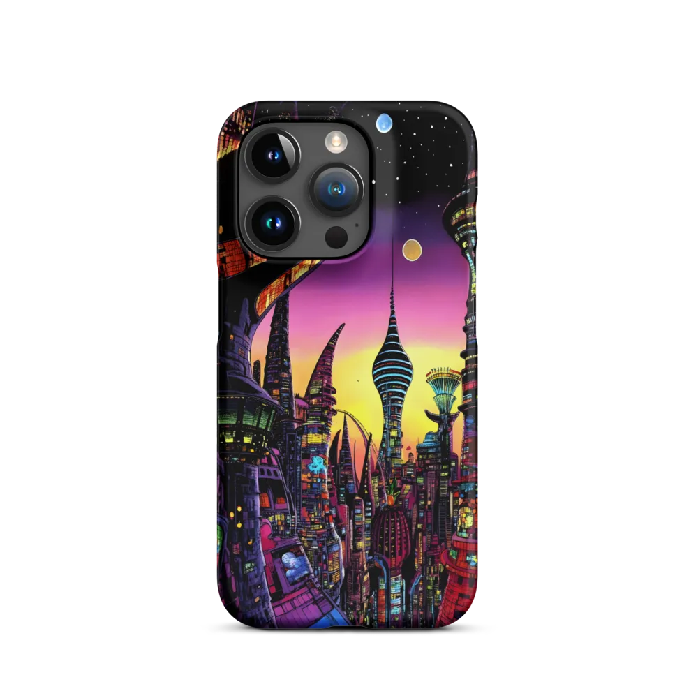 Futuristic Cityscape at Dusk | Phone Case |  15 Pro | Snap Case | Matte