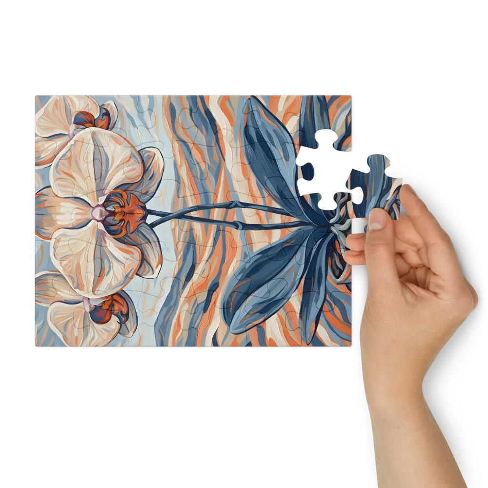 Orchid Study 
 Jigsaw Puzzle in Tin Box