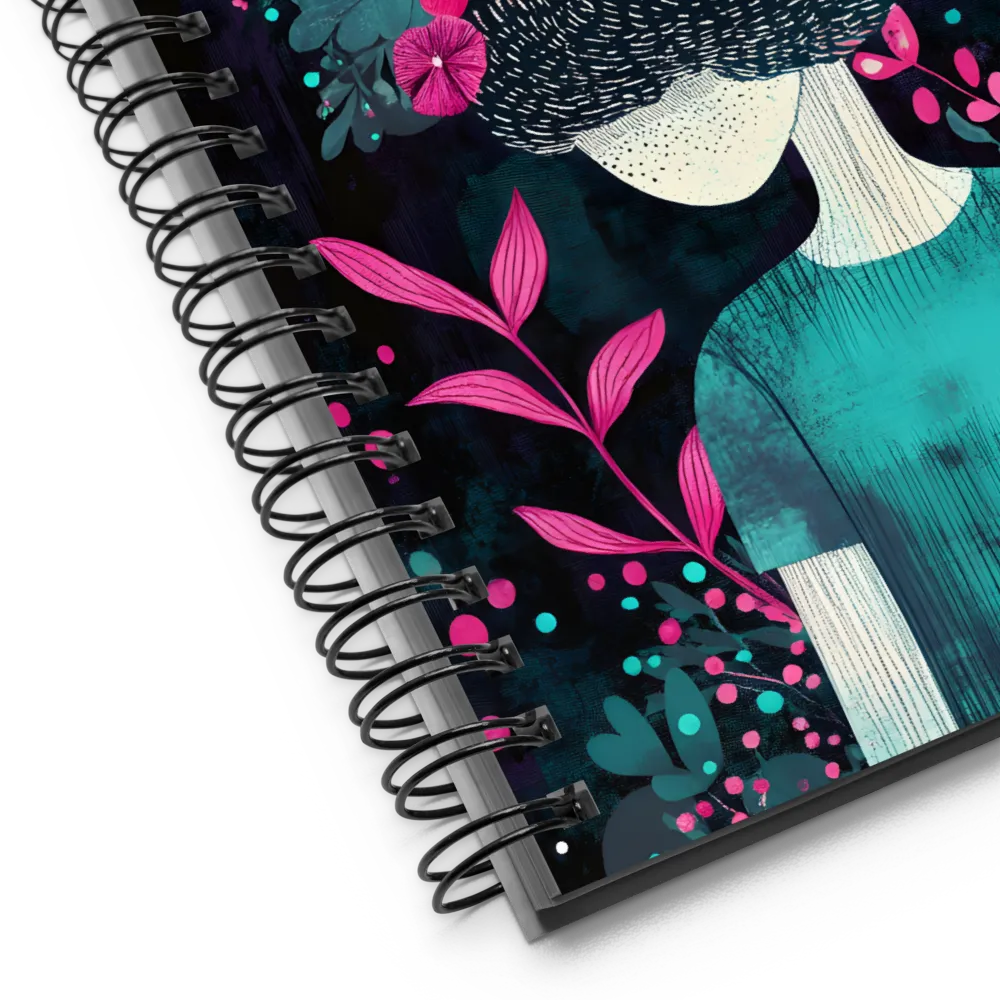 Floral Harmony: A Portrait of Serenity | Spiral Notebook