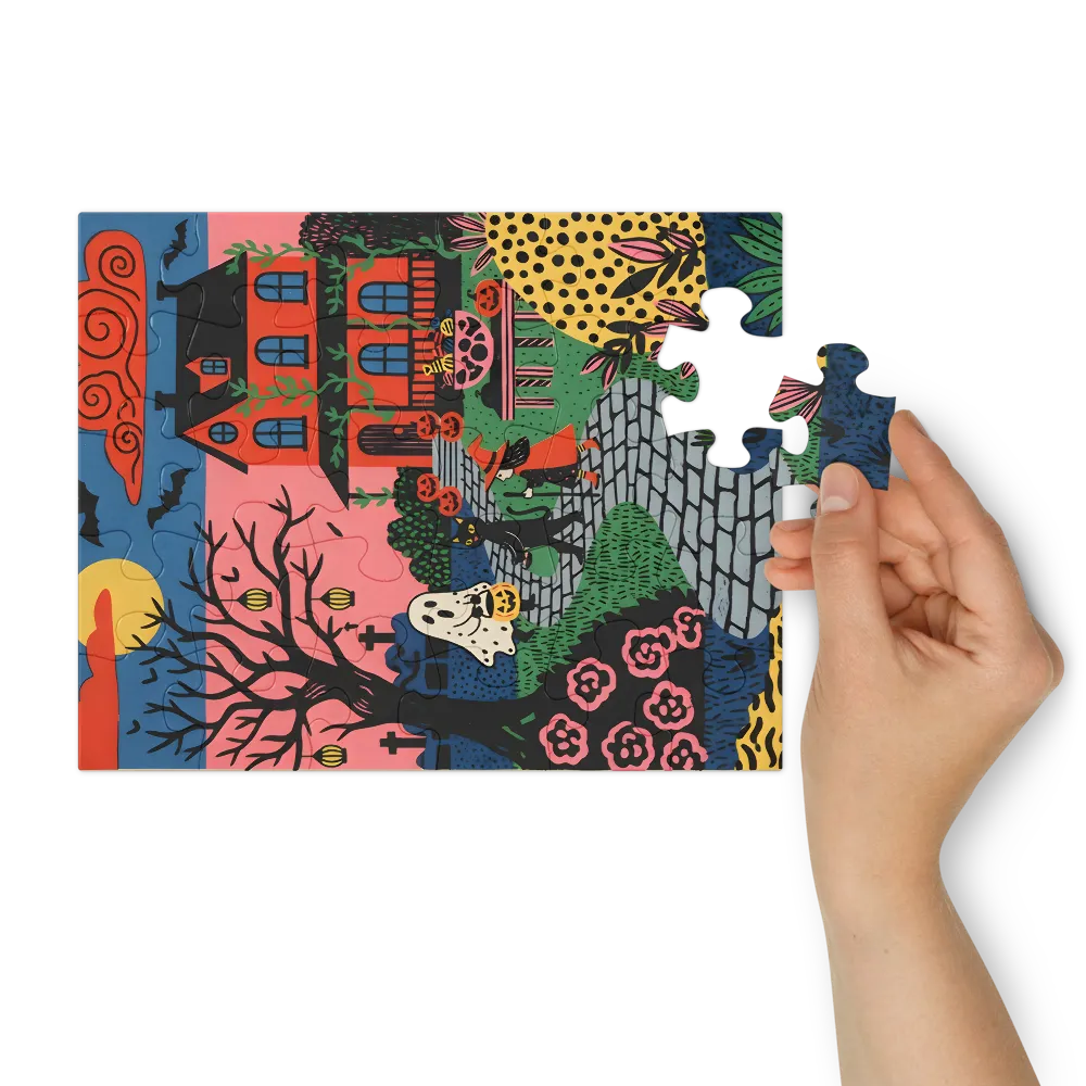 Trick-or-Treat Procession 
 Jigsaw Puzzle in Tin Box