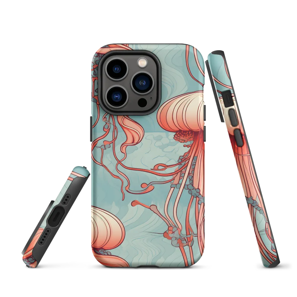 Ethereal Dance of Jellyfish | Phone Case |  14 Pro | Tough Case | Matte