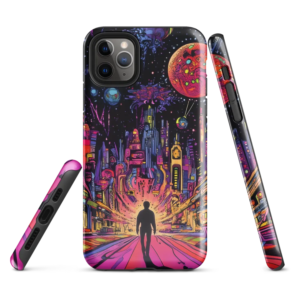 Journey into the Neon Cosmos | Phone Case |  11 Pro Max | Tough Case | Glossy